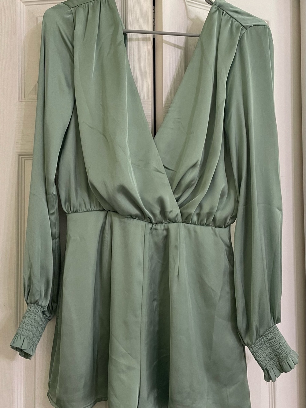 mi ami Green Satin Romper